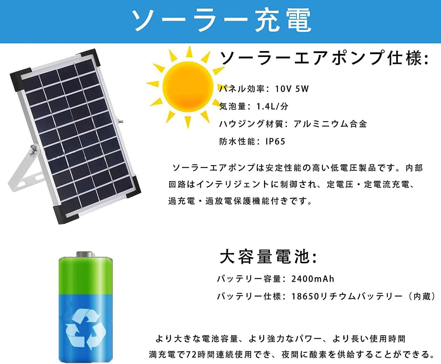 Amazon.co.jp: ソーラーエアーポンプ ソーラー エアーポンプ エア